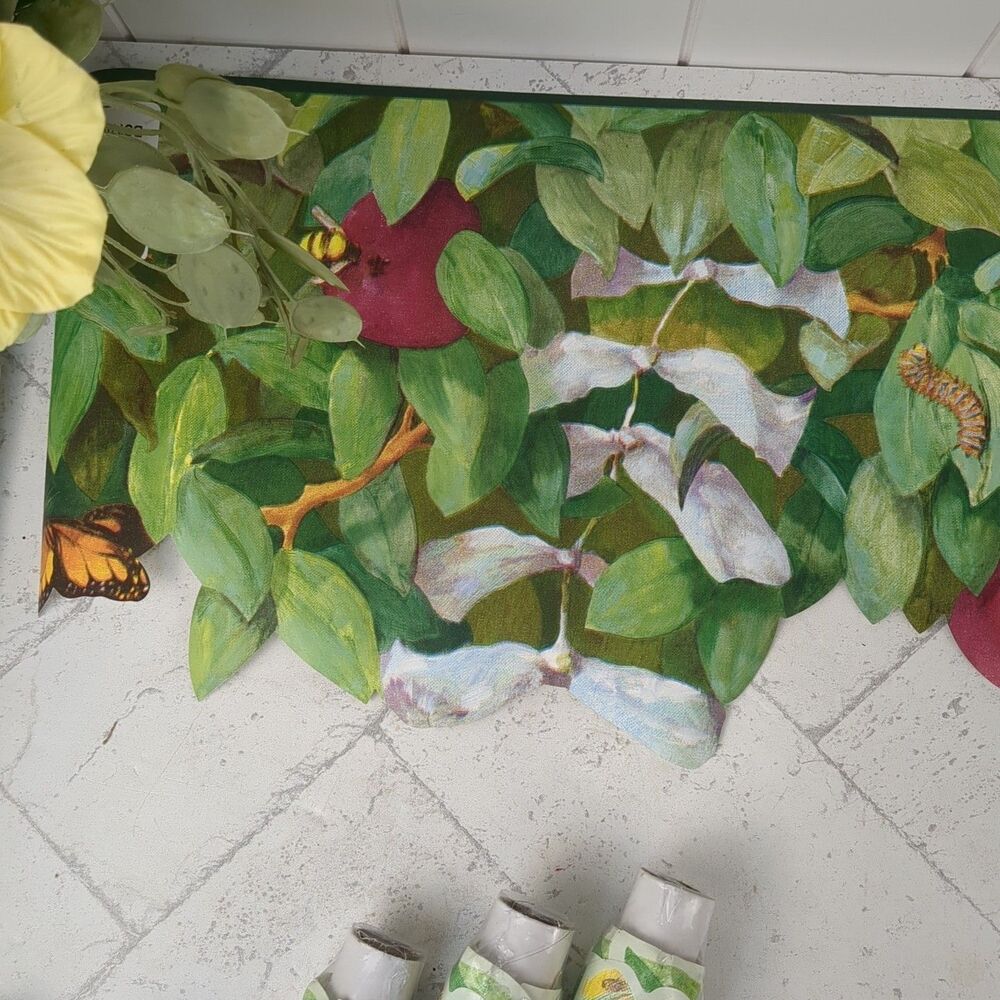 York Kids Room Baseboard Top Wallpaper Border BS7723B BS7700B Apple Tree Nature